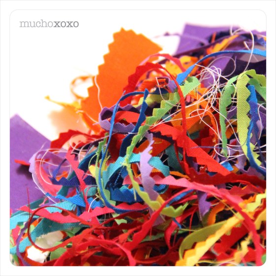 Rainbow Fabric Scraps